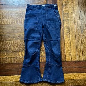 RACHEL COMEY Pursue Bell Hem Crop Denim Jeans